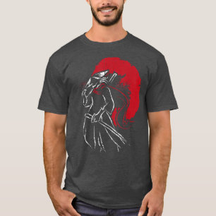 The Ghost Samurai Mask Warrior Samurai Swords Bush T-Shirt