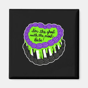 The Ghost With The Most Babe Halloween Cake Design Magnet