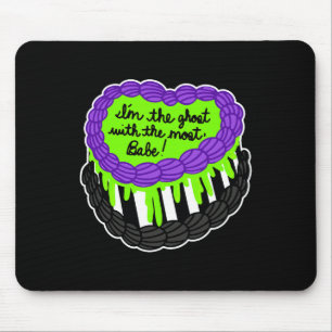 The Ghost With The Most Babe Halloween Cake Design Mouse Pad