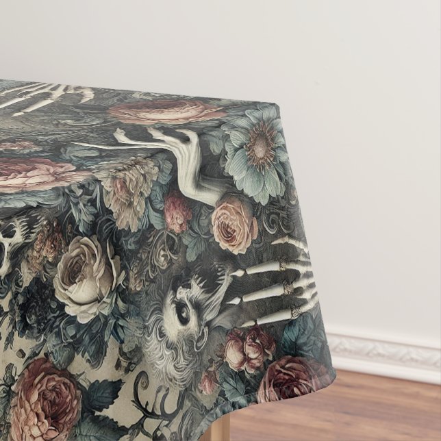 The Ghoul’s Gambit – Gothic Large Pattern Tablecloth (In Situ)