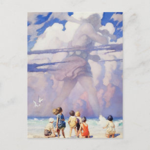 “The Giant” Fairy Art by NC Wyeth Postcard