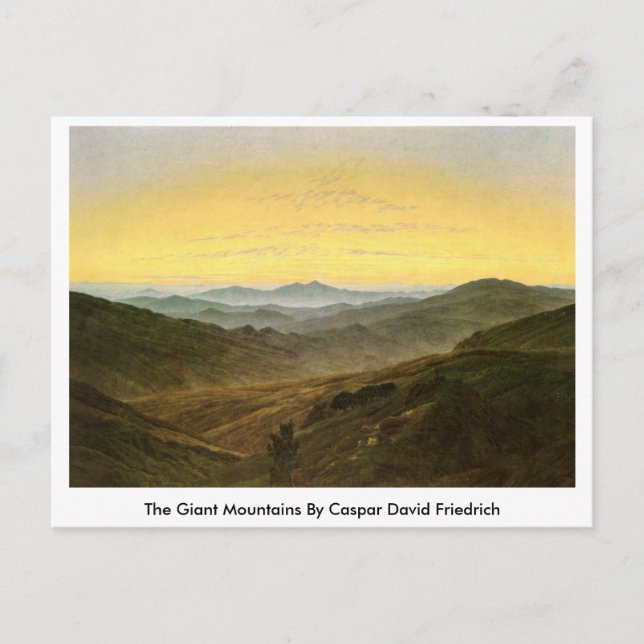 The Giant Mountains By Caspar David Friedrich Postcard (Front)