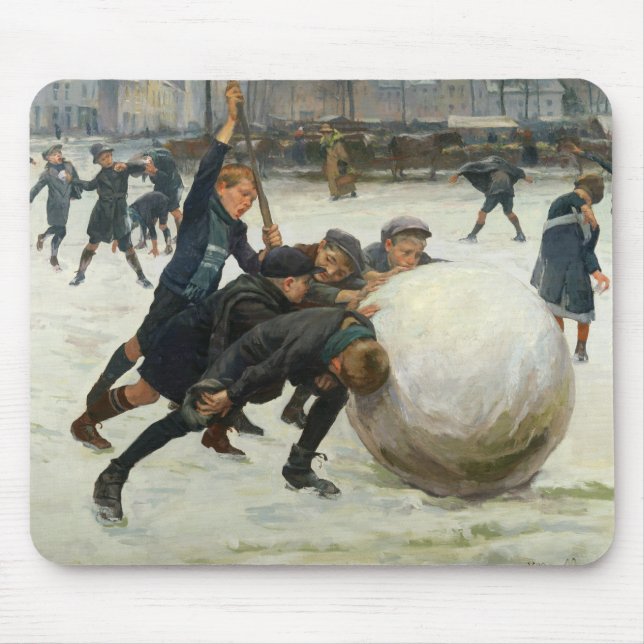 The Giantest Snowball, 1903 Mouse Pad (Front)