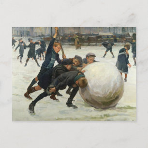 The Giantest Snowball, 1903 Postcard