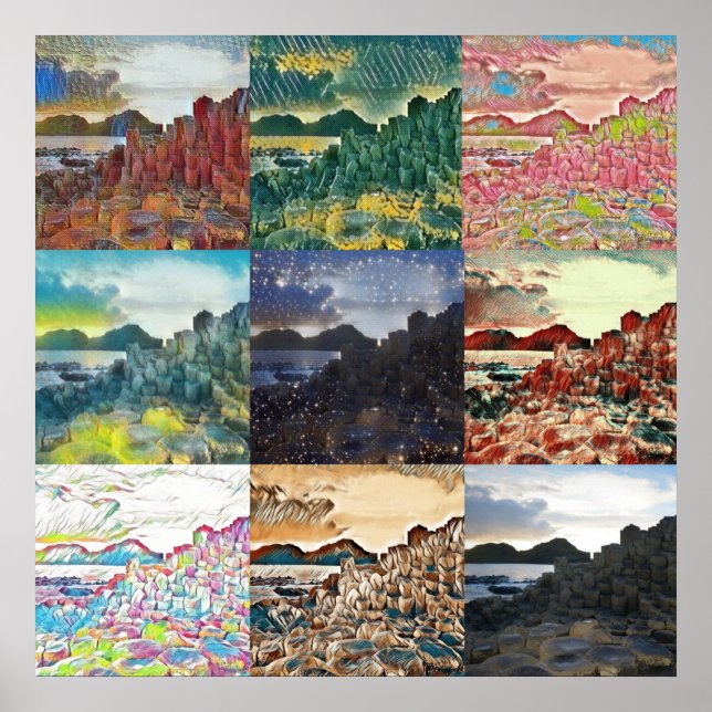 The Giant's Causeway...Northern Ireland Collage Poster (Front)