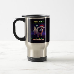 The Gift Of Happiness Puppy 25 December Christmas Travel Mug