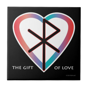 The Gift of Love Bindrune Ceramic Tile