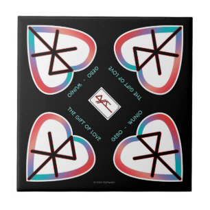The Gift of Love Bindrune Ceramic Tile