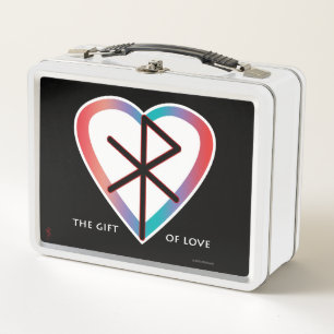 The Gift of Love Bindrune #RuneKids Metal Lunch Box