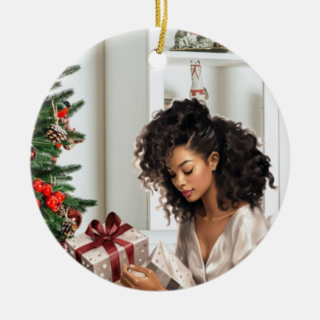 The "Gift of the Season" Ceramic Ornament (Front)