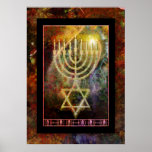 The Gift Poster<br><div class="desc">poster print of star of david and menorah</div>