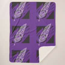 The Gift - Purple, Tiled Sherpa Blanket