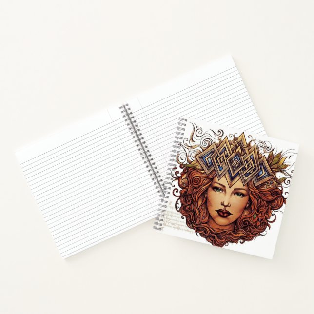 The Gilded Crown: Mythical Queen Portrait Notebook (Inside)