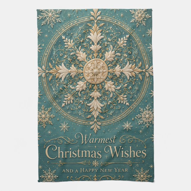 The Gilded Frost Mandala Tea Towel (Vertical)