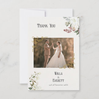 The Gilded Garden Wedding Thank you Card