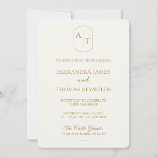 The Gilded: Gold & Ivory Wedding Invitation
