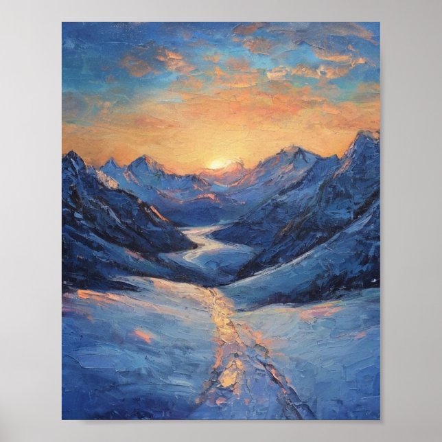 The Gilded Path: A Glacial Awakening Amidst Poster (Front)