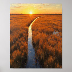 The Gilded Path: A Radiance Over the Whispering We Poster