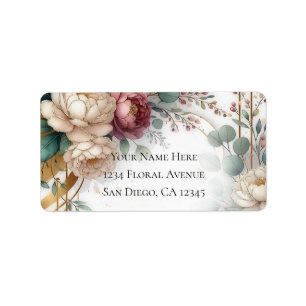 The Gilded Secret Garden Floral Glam Wedding  Label