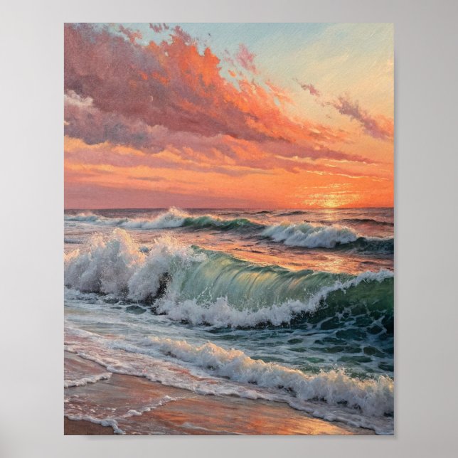 The Gilded Surge: A Symphony of Radiant Clouds Poster (Front)