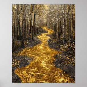 The Gilded Vein: A Luminescent Journey Through the Poster