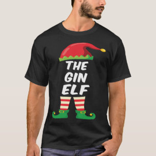 The Gin Elf Family Matching Funny Christmas Costum T-Shirt
