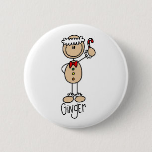 The Gingerbread Man Button