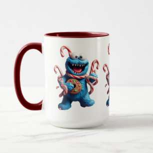 The Gingerbread Monster Funny Christmas Art Mug