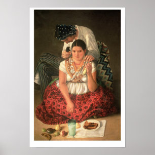 The Gipsy Boy and Girl, (oil on canvas) Poster