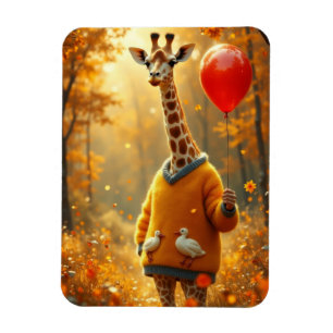 The Giraffe and the red balloon Magnet