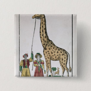 The Giraffe Presented to King from Pasha of 15 Cm Square Badge