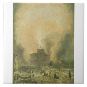 The Girandola at the Castel Sant'Angelo Ceramic Tile