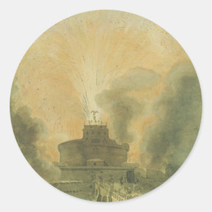 The Girandola at the Castel Sant'Angelo Classic Round Sticker