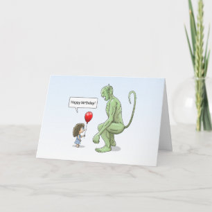 The Girl and the Goblin Birthday Card