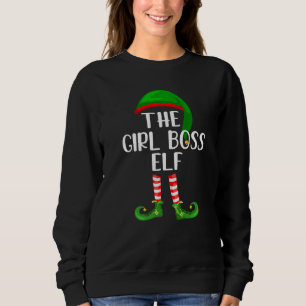 The Girl Boss Elf Matching Family Christmas Sweatshirt
