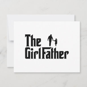 The Girl Father Funny Dad of Girls Daddy Daughter Holiday Card