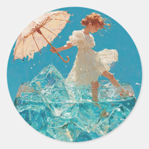 The Girl in the Glass Classic Round Sticker