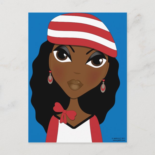 The Girl In The Hat Postcard (Front)