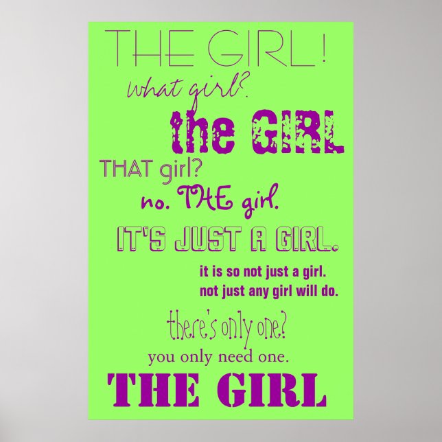 The Girl Poster (Front)
