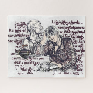 The girl reading a book jigsaw puzzle