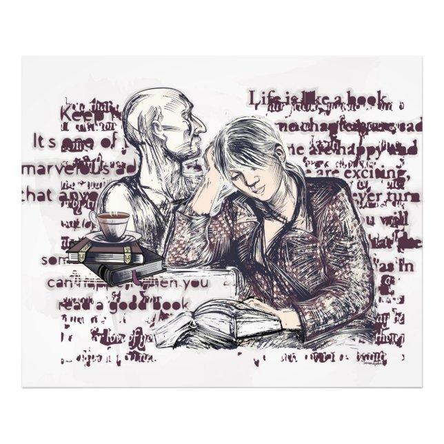 The girl reading a book photo print (Front)