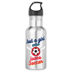 The girl who loves soccer 532 ml water bottle