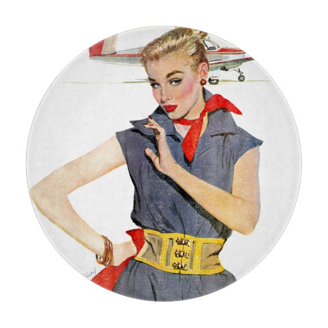 The Girl Who Stole Aeroplanes Cutting Board (Front)