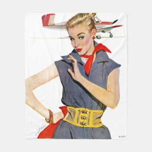 The Girl Who Stole Aeroplanes Fleece Blanket