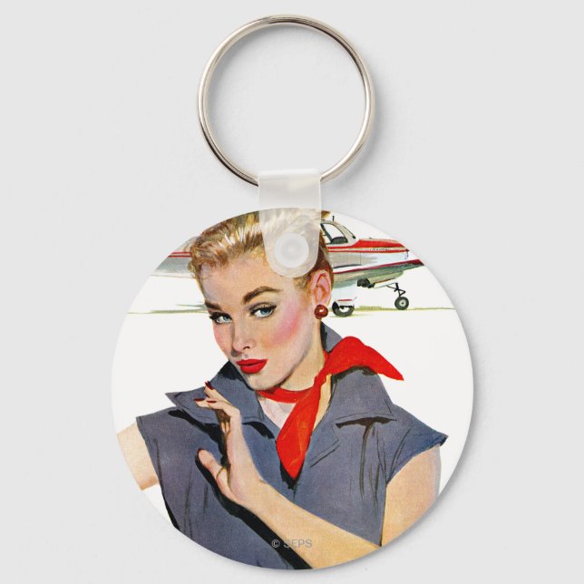 The Girl Who Stole Aeroplanes Key Ring (Front)