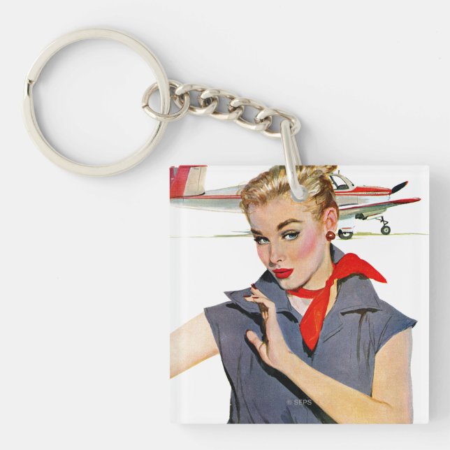 The Girl Who Stole Aeroplanes Key Ring (Front)