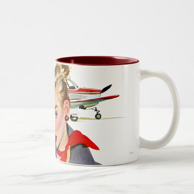 The Girl Who Stole Aeroplanes Two-Tone Coffee Mug (Right)