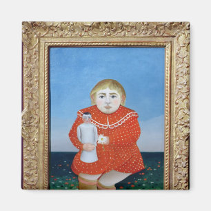 The girl with a doll, c.1892 or c.1904-05 magnet
