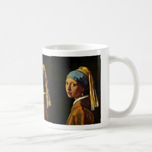 The Girl With A Pearl Earring.,  By Johannes Verme Coffee Mug
