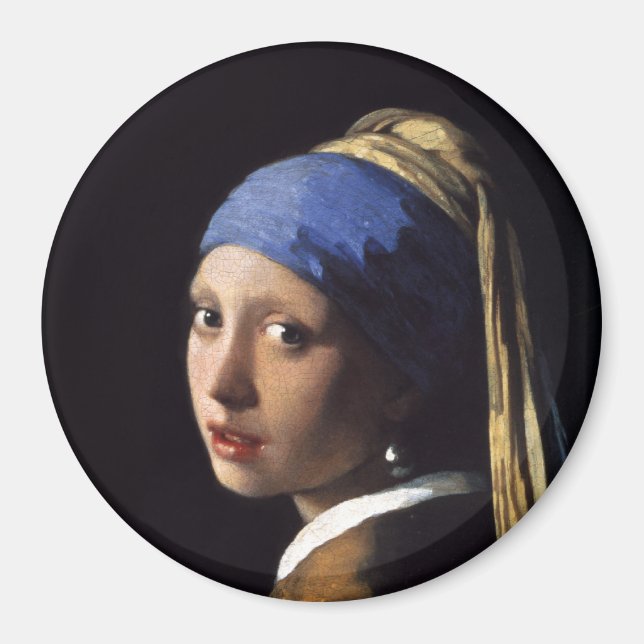 The Girl With A Pearl Earring by Johannes Vermeer Magnet (Front)
